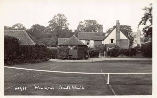 Wealdcote South Weald Tennis Court Postcard Rp C1932