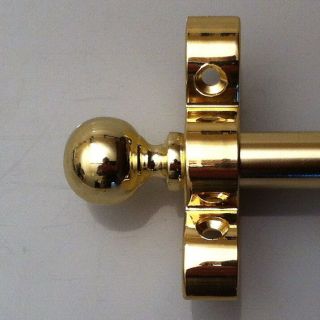 Set Of 13 Polished Brass 1/2 X 36 Inch Stair Carpet Rods Ball Finials (r06lb)