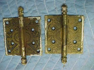 3 Pair Victorian Gothic Aesthetic Cast Iron Door Hinges 4 X 4