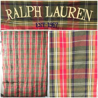 Vintage Polo Ralph Lauren Queen - Full Brookhill Plaid,  Embroidered Down Comforter