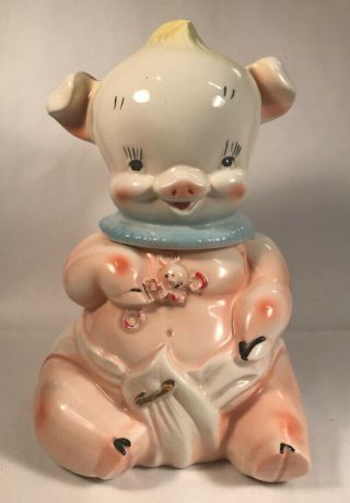 Baby Pig In Diapers Cookie Jar,  Regal China 404 Vintage Near
