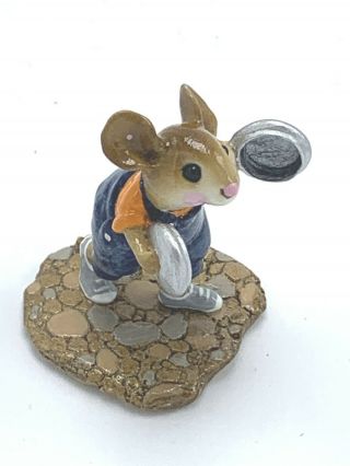 Wee Forest Folk Miniature Figurine Mouse Parade Mp 5 Pot Lid Lad 2006