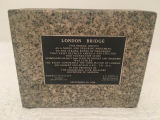 Authentic Large Piece Of The London Bridge Harold K King 5x4x2 Unique Gift