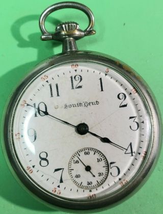 Vintage 15j South Bend 18s OF Pocket Watch - pcai 126 11 2