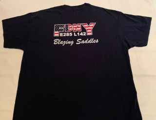 FDNY NYC Fire Department York City T - Shirt Sz XL Queens E 285 L 142 3