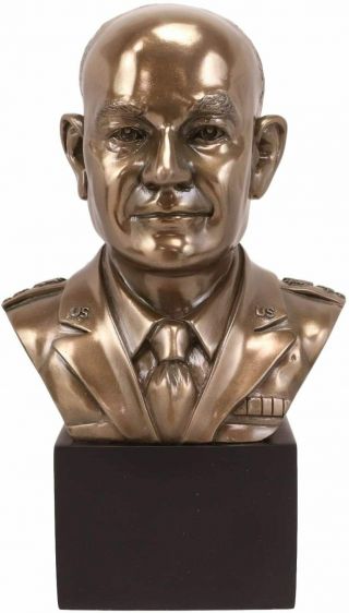 Usa President Eisenhower Bust 8.  75 Inch Tall Figurine 34th President Dwight D.