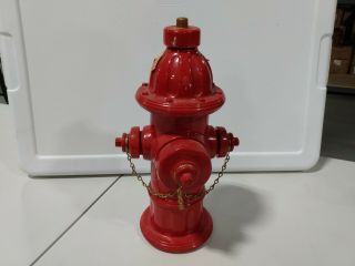 Lionstone Red Fire Hydrant Whiskey Decanter 12 " Tall Empty Vintage Number 6