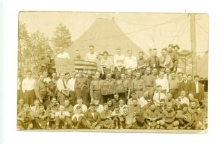 Rppc York National Guard At Camp Sevier Wwi Training Greenville,  Sc Pm1918