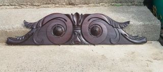 Victorian Carved Mahogany Pediment