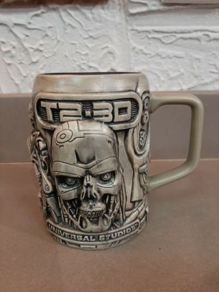 Terminator 2 T2 - 3d Universal Studios Endoskeleton Sculptured Mug/stein (movie)