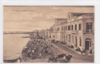 Cyprus Postcard Limassol The Quay Foscolo N3782 22 Rare Animated