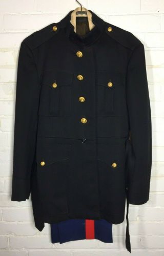 Us Marine Corps Officers Dress Blue Jacket With Pants Uniform Vintage