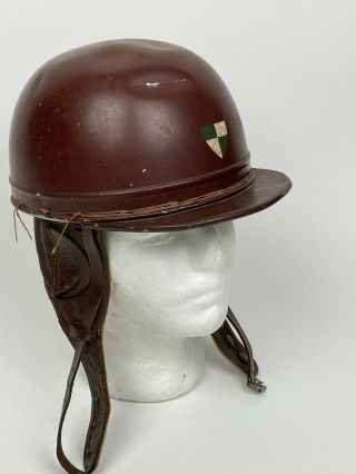 Vintage Levior Despose Motorcycle Helmet 50’s French Military Cafe Racer