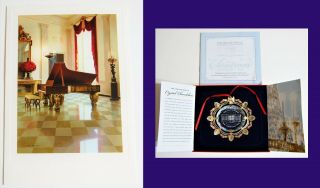 President George W.  Bush 2002 White House Christmas Cards And Ornament,  Extra