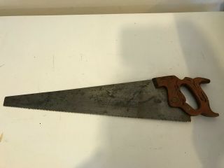 Vintage Disston Hand Saw D - 22,  5 1/2 Ppi,  26 " Long Blade - Very Rare