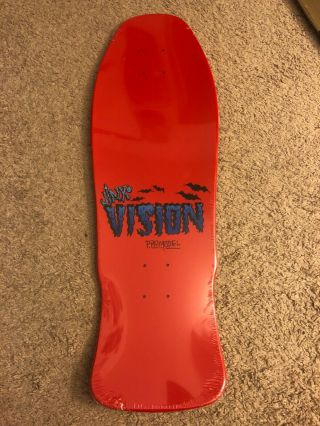 Rare Vintage Jinx Vision NOS Reissue skateboard Mark Gonzales Limited Red 2