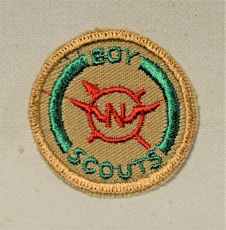Unique Boy Scout Air Navigator Proficiency Award Badge Tan Cloth Troop