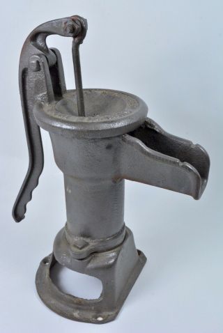 Antique A.  Y.  Mcdonald Cast Iron Well Water Pump W/ Silver Paint Garden