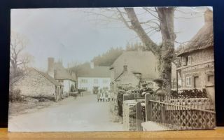 1906 Village Street Scene Real Photo Postcard - Felpham Sussex England Uk
