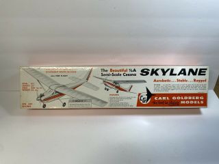 Vintage R/c Model Airplane Kit Nos Goldberg 1/2a Skylane