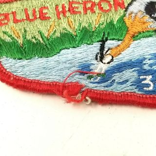 Vintage 1960s OA BLUE HERON Lodge 349 Order of the Arrow Flap PATCH Boy Scout CB 3