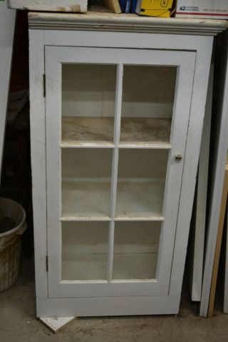 Antique Built - In Glass Front Cabinets - - 2