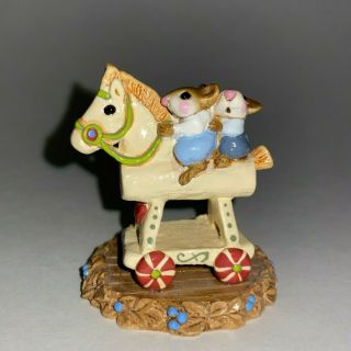 Wee Forest Folk - 1981 Mousey Express - Retired Horse And Mouse Figurine - M - 65
