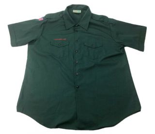 Official Bsa Boy Scout Venturing Mens 2xl (18 - 18 1/2) Green Uniform Shirt