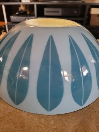 Vintage Large Cathrineholm Blue Lotus Serving Bowl 9 1/2 Inch Norway Mcm