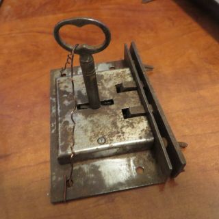 Antique Half Mortise Chest Lock With Key