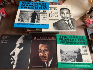 5 Dr.  Martin Luther King Jr Vintage Vinyl Records 1960s