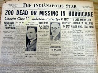 Best 2 1938 Newspapers Great England Hurricane Deadliest In History Photos