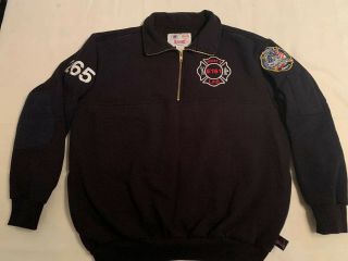Lindenhurst Fire Rescue Department Game Work Wear Sweatshirt Sz S - M Fdny
