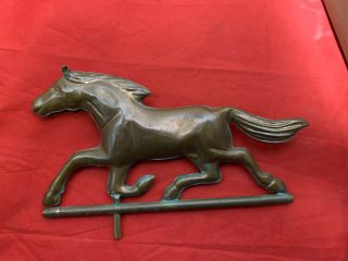 Vintage Copper Horse Weather Vane Topper Folk Art Metalware
