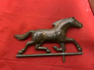 Vintage Copper Horse Weather Vane Topper Folk Art Metalware 2