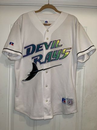 Vintage Russell Athletic Tampa Bay Devil Rays Alternate Jersey Men’s Size Large
