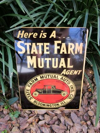 Vintage Style State Farm Mutual Insurance Agent Auto Home Life Tin Metal Sign