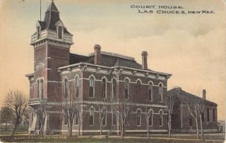 Court House,  Las Cruces,  Mexico,  Pub.  By Fred Harvey