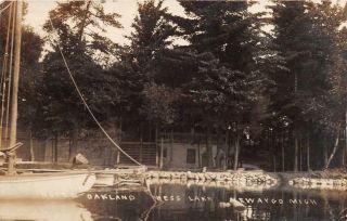 Rppc Newaygo Mi 1904 - 10 View Of Long Gone Hotel Oakland On Hess Lake Gem,  598