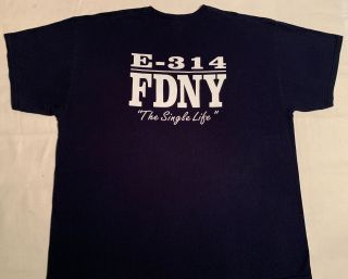 FDNY NYC Fire Department York City T - shirt Sz 2XL Engine 314 Queens 3