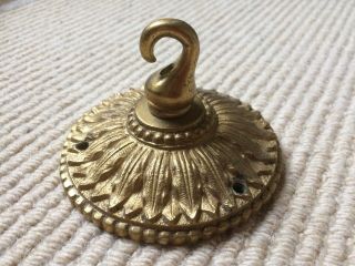 Antique French Bronze Ceiling Rose Hook