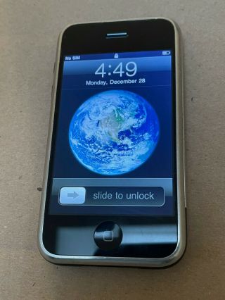 Vintage Apple Iphone First 1st Generation A1203 16gb Ios 3.  1.  3 At&t