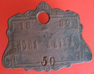 Czech - Austro - Hung.  Emp.  - Old 1889 Hora Kutna - Dog License Tag - More On Ebay.  Pl