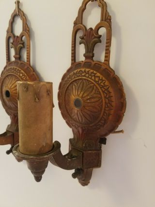 1920s Art Deco Old Theater Single Light Wall Sconces 2