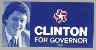 Bill Clinton For Governor Of Arkansas Early Campaign Card