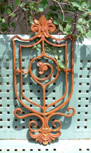 Royal Crest Cast Iron Wrought Garden Decorative Gate