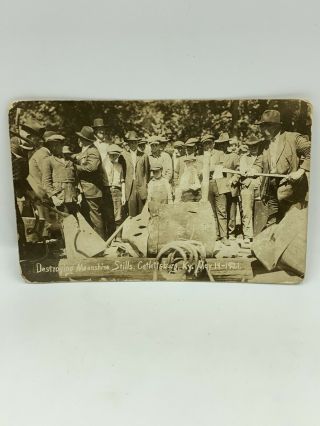 Rppc Destroying Moonshine Stills Catlettsburg Ky May 14,  1921 Postcard