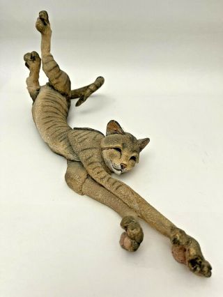 Country Artists A Breed Apart 70407 Cleo Striped Cat Stretching 2002 Feline