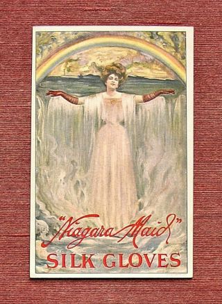 Niagara Maid Womans Silk Gloves Niagara Falls Rainbow Tonawanda York