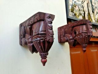 Wall Hanging Corbel Pair Wooden Bracket For Shelve Home Decor Bodhil Diwali Gift